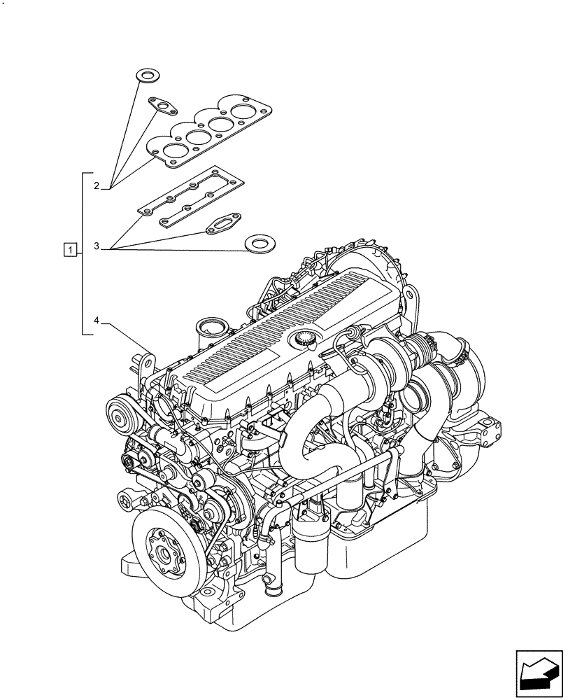 Схема запчастей Case IH F3HFE613F B007 - (10.001.AD) - ENGINE (10) - ENGINE