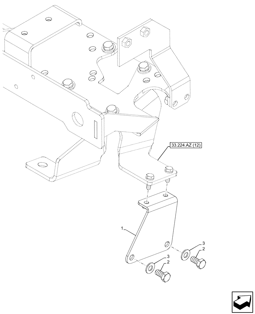 Схема запчастей Case IH PUMA 185 - (35.204.BQ[14]) - VAR - 758038, 758039, 758041, 758042, 758043, 758043, 758044 - PNEUMATIC TRAILER BRAKE, BRACKET, SUPPORT (35) - HYDRAULIC SYSTEMS