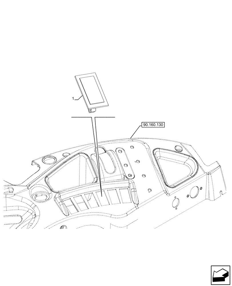 Схема запчастей Case IH FARMALL 120U - (90.160.050) - VAR - 334114, 334117, 390430 - TRIM, PLUG (90) - PLATFORM, CAB, BODYWORK AND DECALS