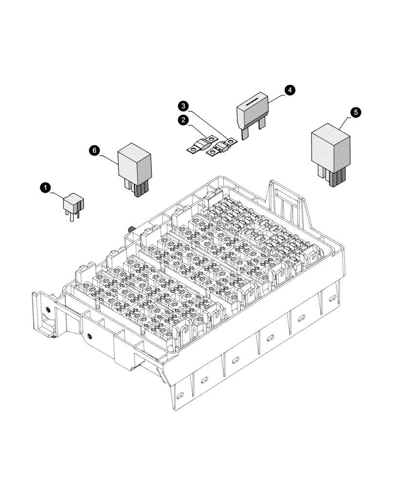 Схема запчастей Case IH PUMA 165 - (0.05.4[03]) - MAINTENANCE PARTS - FUSES (00) - GENERAL