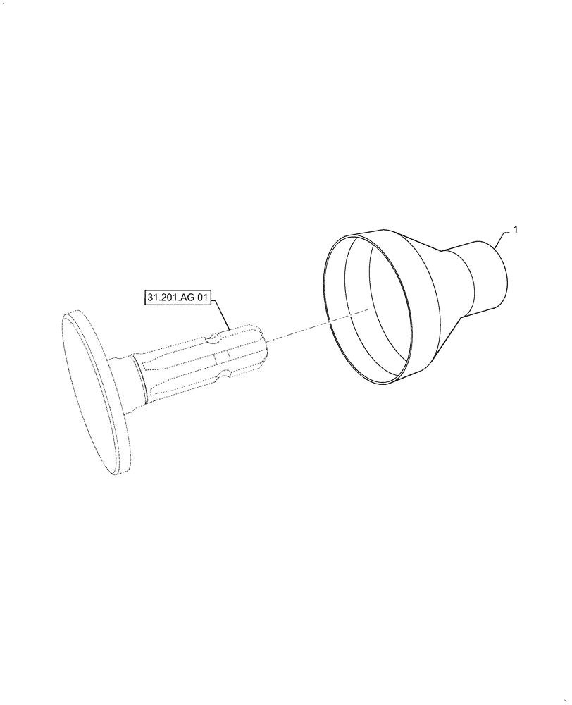 Схема запчастей Case IH FARMALL 35A - (31.201.AG[04]) - PTO SHAFT CAP (31) - IMPLEMENT POWER TAKE OFF