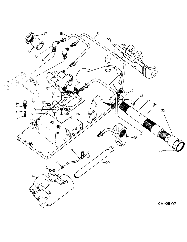 Схема запчастей Case IH 385 - (10-09) - HYDRAULICS, DRAFT CONTROL (07) - HYDRAULICS