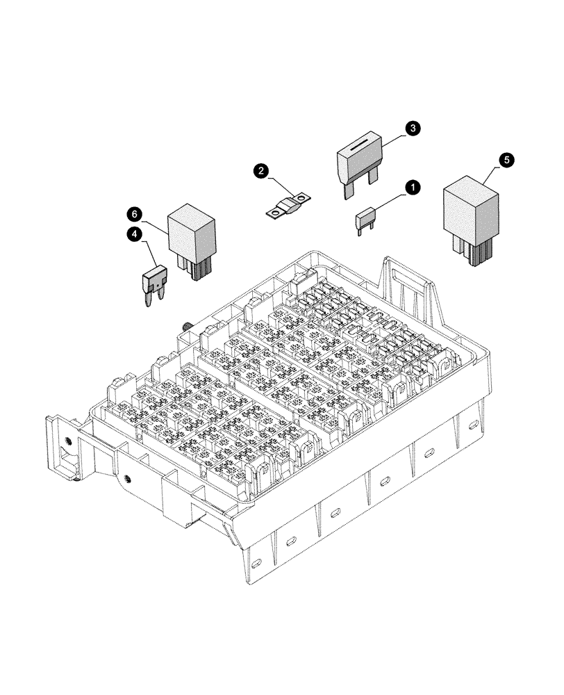 Схема запчастей Case IH JX1085C - (0.05.4[03]) - MAINTENANCE PARTS - FUSES (00) - GENERAL