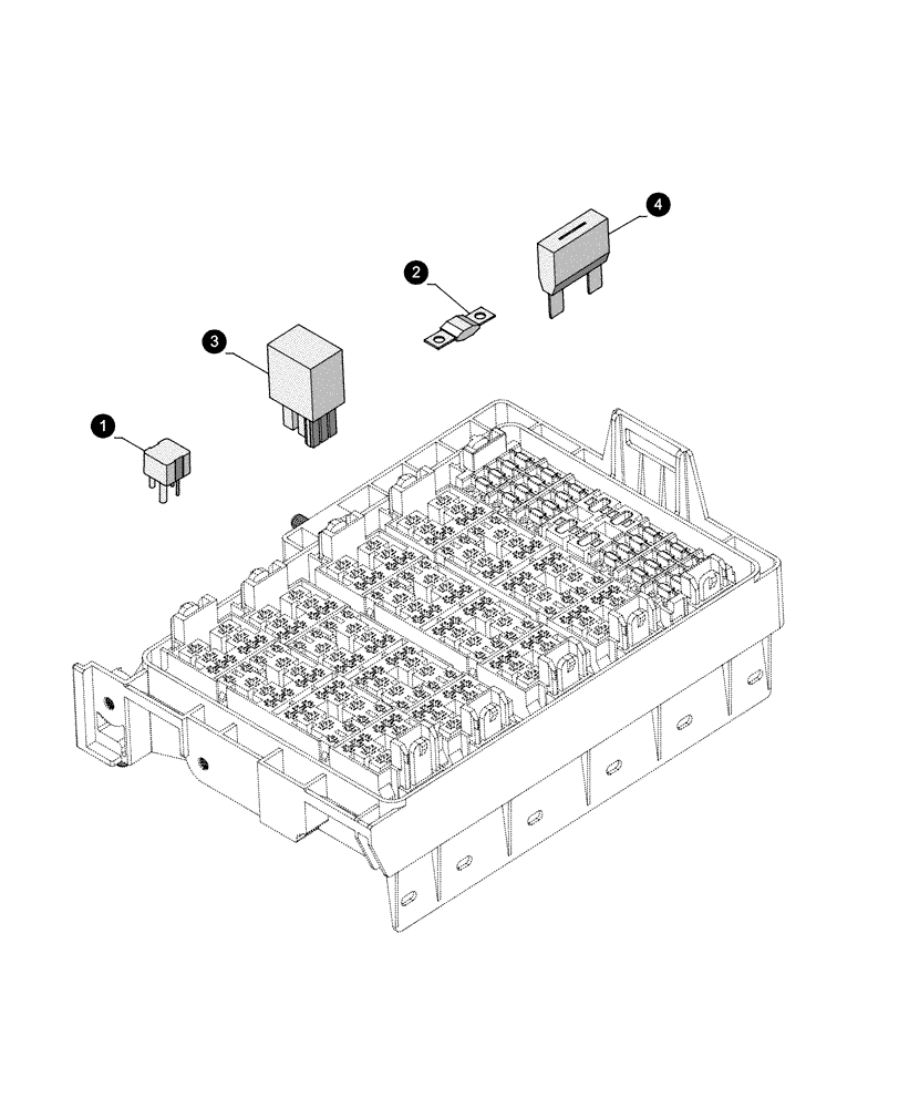 Схема запчастей Case IH JX95 - (0.05.4[03]) - MAINTENANCE PARTS - FUSES (00) - GENERAL