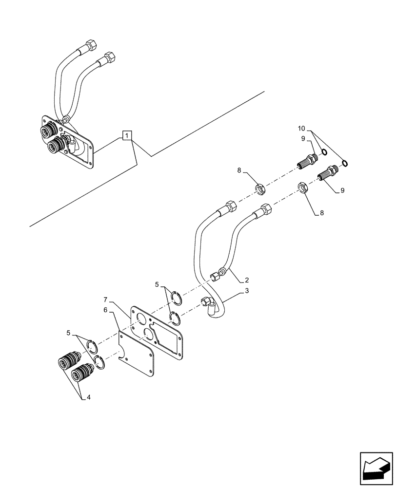 Схема запчастей Case IH PUMA 185 CVT - (35.204.BB[08]) - VAR - 758093, 758247 - 3 POINT HITCH, FRONT, W/ PTO, COUPLING, COMPONENTS (35) - HYDRAULIC SYSTEMS