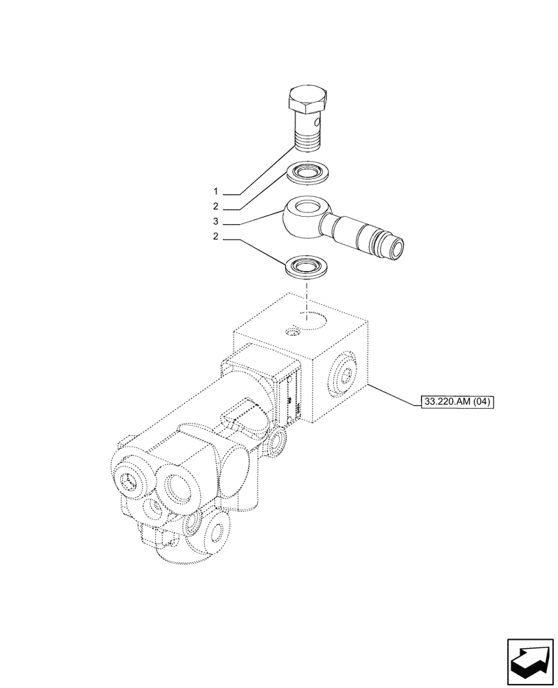 Схема запчастей Case IH PUMA 220 CVT - (33.202.AP[06]) - VAR - 337481, 337484, 337484, 337487, 337488, 337491, 391155, 758037, 758038, 758039, 758041, 758042, 758043, 758044 - TRAILER, BRAKE LINE (33) - BRAKES & CONTROLS