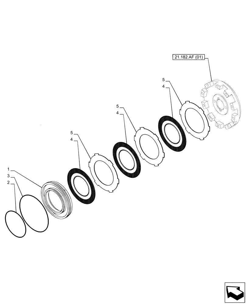 Схема запчастей Case IH PUMA 220 - (21.182.AF[02]) - VAR - 337426, 337427, 337428, 337429, 337430, 337431, 337432, 337433, 391137, 391138, 758017, 758018, 758019, 758020, 758021, 758022, 759052, 759053 - TRANSMISSION (21) - TRANSMISSION