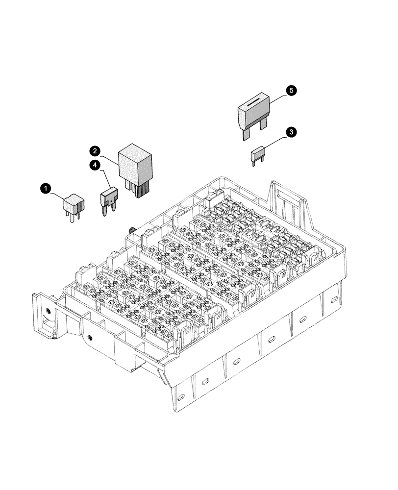 Схема запчастей Case IH JX70 - (0.05.4[03]) - MAINTENANCE PARTS - FUSES (00) - GENERAL