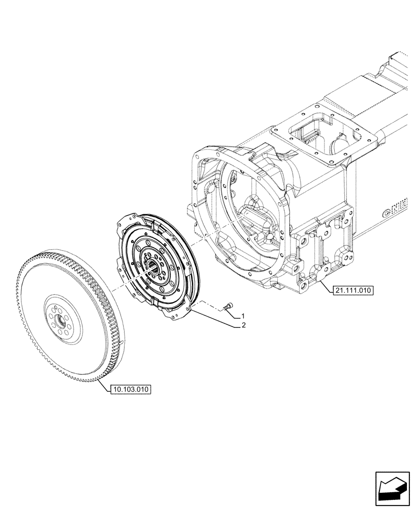 Схема запчастей Case IH FARMALL 120U - (18.110.010) - VAR - 334114, 334117, 390430 - CLUTCH (18) - CLUTCH