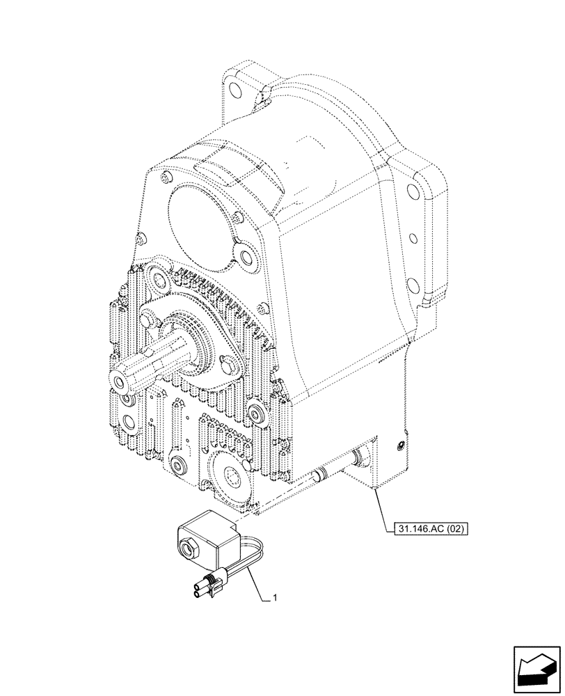 Схема запчастей Case IH PUMA 220 - (55.049.AD) - VAR - 758091, 758093, 758245, 758247 - 3 POINT HITCH, FRONT, W/ PTO, PTO, GEARBOX (55) - ELECTRICAL SYSTEMS