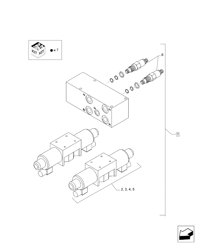 Схема запчастей Case IH A8800 - (35.310.AF[02]) - HYDRAULIC VALVE (SIDETRIM) (35) - HYDRAULIC SYSTEMS