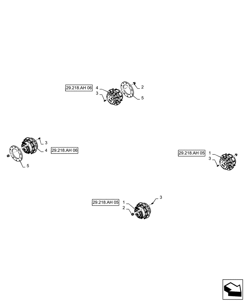 Схема запчастей Case IH PATRIOT 2250 - (29.218.AH[04]) - WHEEL HUBS (29) - HYDROSTATIC DRIVE