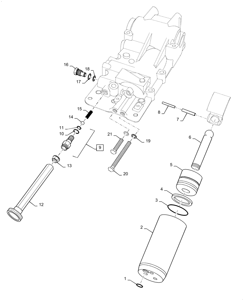 Схема запчастей Case IH FARMALL 35A - (35.116.AH[01]) - HYDRAULIC CYLINDER (35) - HYDRAULIC SYSTEMS