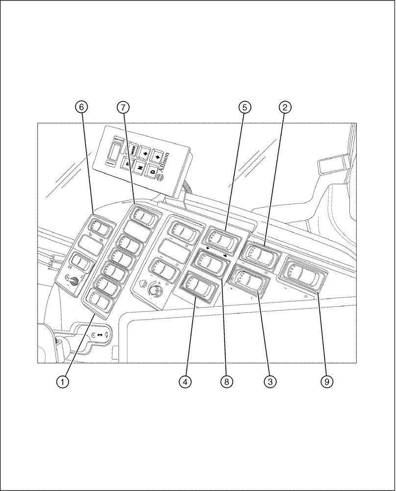 Схема запчастей Case IH FLX610 - (01-002) - ELECTRICAL SWITCHES (06) - ELECTRICAL