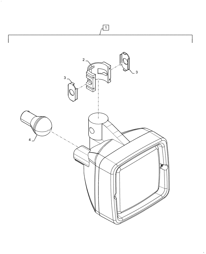 Схема запчастей Case IH PATRIOT 2250 - (55.404.BS[03]) - HALOGEN WORK LAMP (55) - ELECTRICAL SYSTEMS