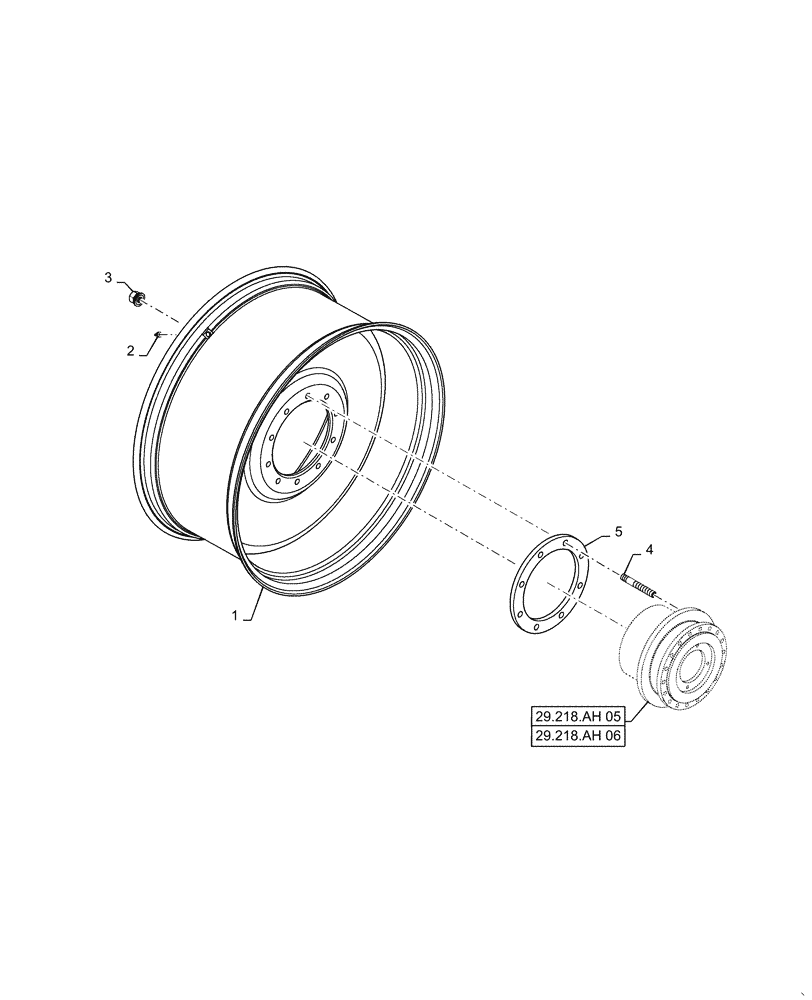 Схема запчастей Case IH PATRIOT 2250 - (44.511.AG[01]) - WHEEL ASSY (44) - WHEELS