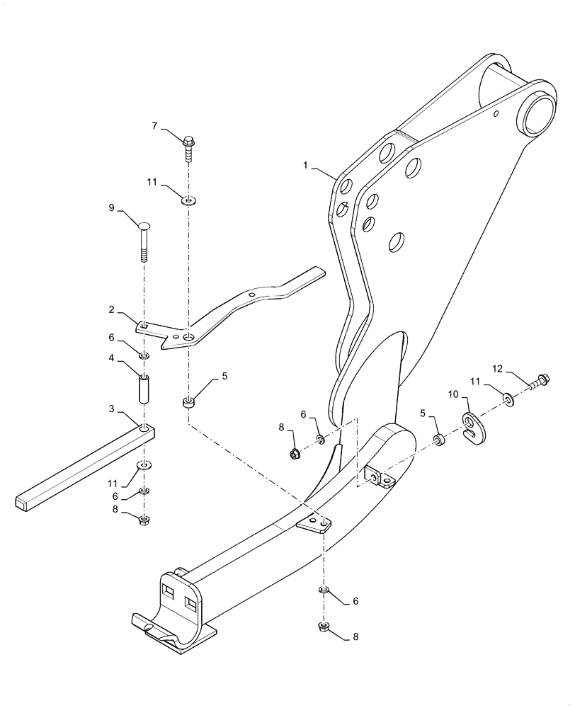 Схема запчастей Case IH WD2303 - (37.110.AE) - LIFT ARM, LATCH HOOK, 6 CYLINDER, NON DRAPER (37) - HITCHES, DRAWBARS & IMPLEMENT COUPLINGS