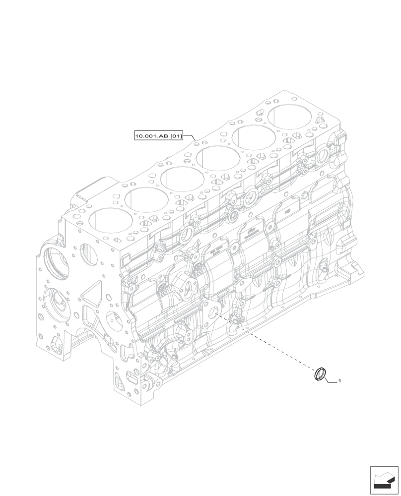 Схема запчастей Case IH F4HFP613A H001 - (10.304.AS[01]) - DIPSTICK (10) - ENGINE