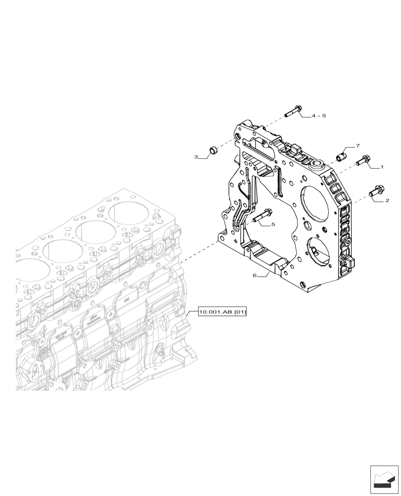 Схема запчастей Case IH F4HFP613A H001 - (10.102.BB[01]) - HOUSING & COVERS (10) - ENGINE