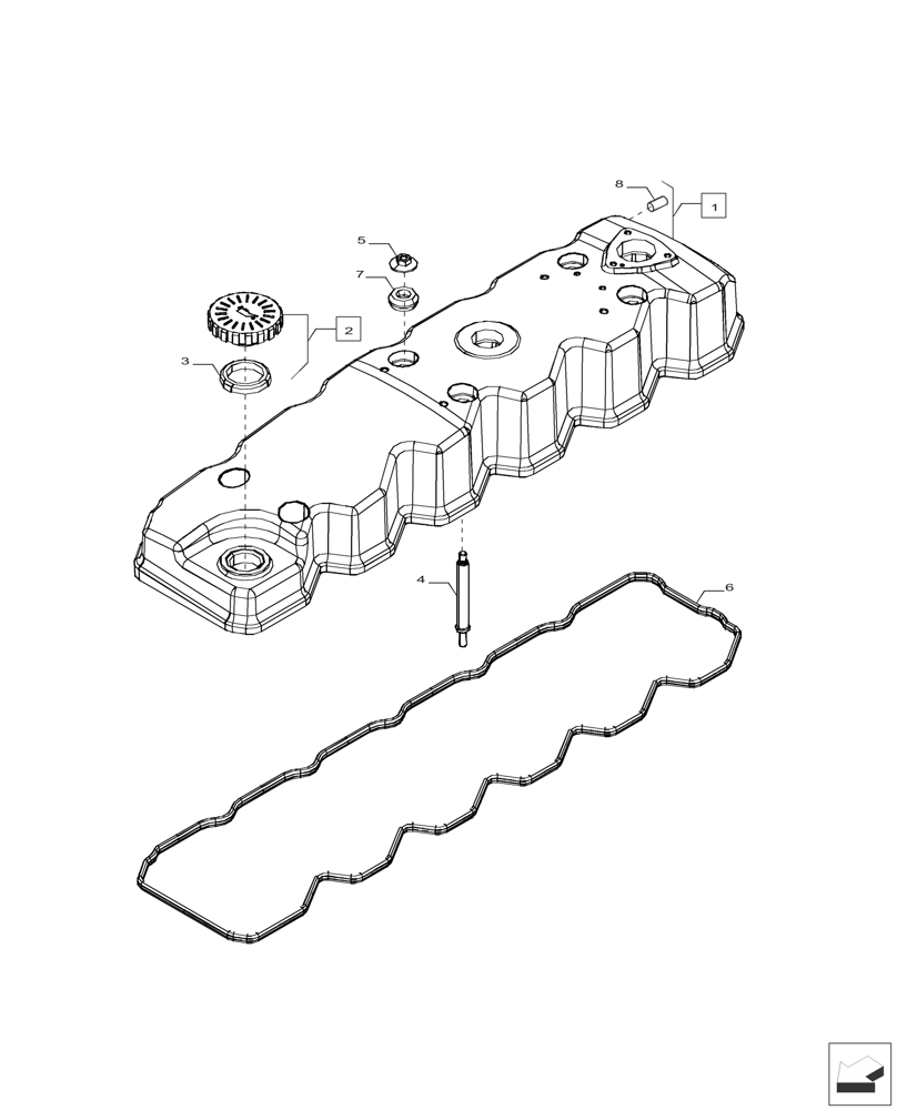 Схема запчастей Case IH F4HFP613A H001 - (10.101.AB) - VALVE COVER (10) - ENGINE