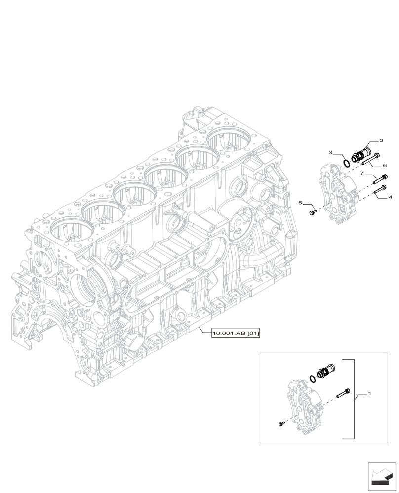 Схема запчастей Case IH F2CFP613A H001 - (10.304.AC) - ENGINE OIL PUMP (10) - ENGINE