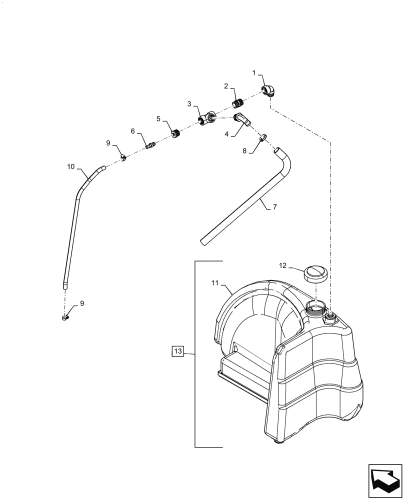 Схема запчастей Case IH PATRIOT 2250 - (78.110.AH[06]) - RINSE TANK, ASSY (78) - SPRAYING