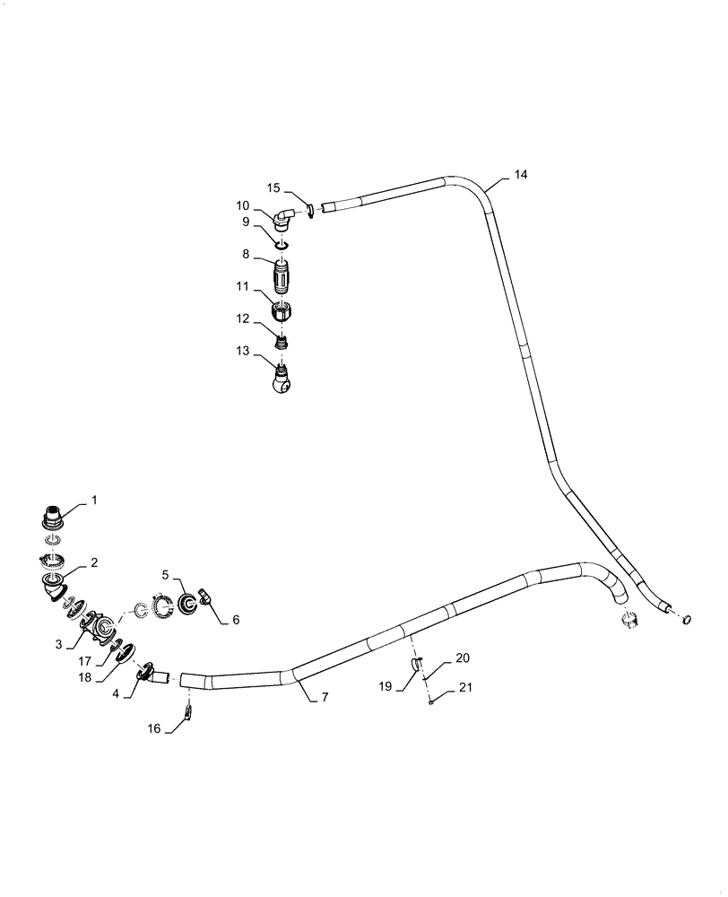 Схема запчастей Case IH PATRIOT 2250 - (78.110.AH[03]) - RINSE SYSTEM PLUMBING, BSN YGT012519 (78) - SPRAYING