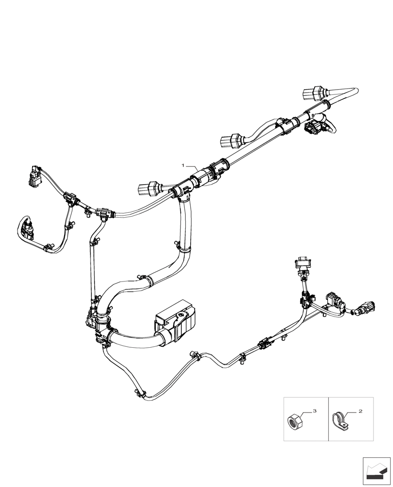 Схема запчастей Case IH F4HFP613B H005 - (55.015.AB) - ENGINE, WIRE HARNESS (55) - ELECTRICAL SYSTEMS