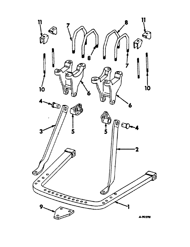 Схема запчастей Case IH 756 - (K-04) - DRAWBARS AND HITCHES, VERTICALLY ADJUSTABLE DRAWBAR Drawbars & Hitches