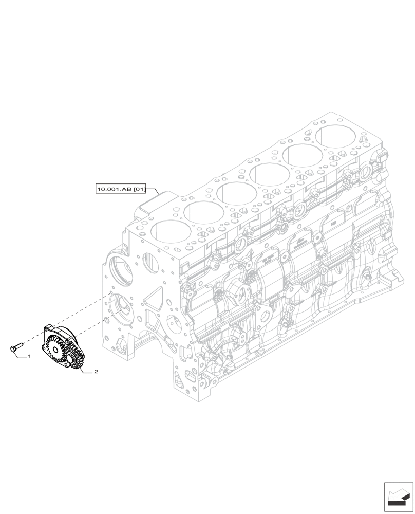 Схема запчастей Case IH F4HFP613B H005 - (10.304.AC) - ENGINE OIL PUMP (10) - ENGINE