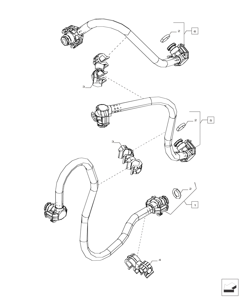 Схема запчастей Case IH F4HFP613A H001 - (10.210.AF) - FUEL LINE (10) - ENGINE