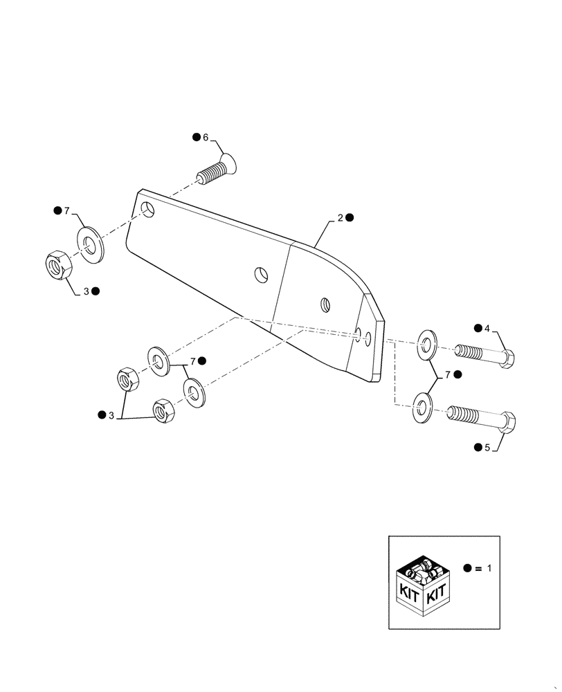 Схема запчастей Case IH 1480 - (21-29) - KIT PLAIN WEAR BAR 80 (14) - THRESHING