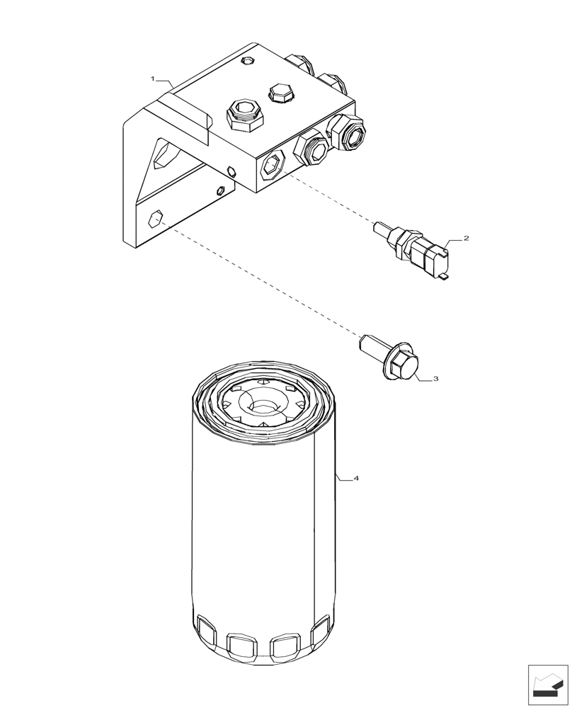 Схема запчастей Case IH F4HFP613B H005 - (10.206.AG) - FUEL FILTER (10) - ENGINE