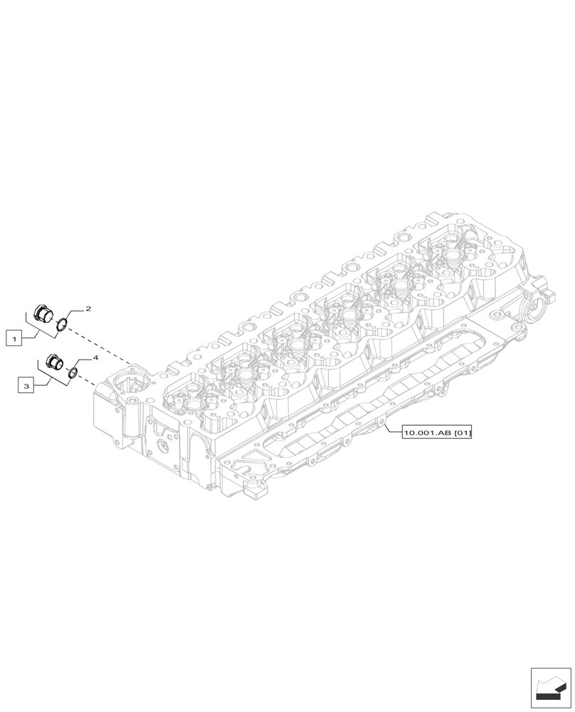 Схема запчастей Case IH F4HFP613B H005 - (10.101.AD[02]) - EXPANSION PLUG (10) - ENGINE