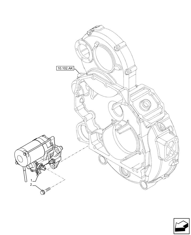 Схема запчастей Case IH F2CFE613F B003 - (55.201.AE) - STARTER MOTOR (55) - ELECTRICAL SYSTEMS