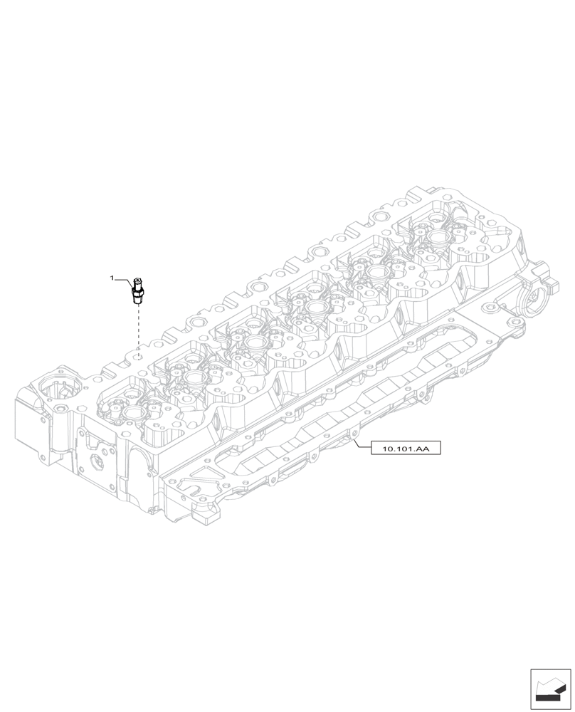 Схема запчастей Case IH F4HFP613A H001 - (10.400.BC[01]) - THERMOSTAT (10) - ENGINE