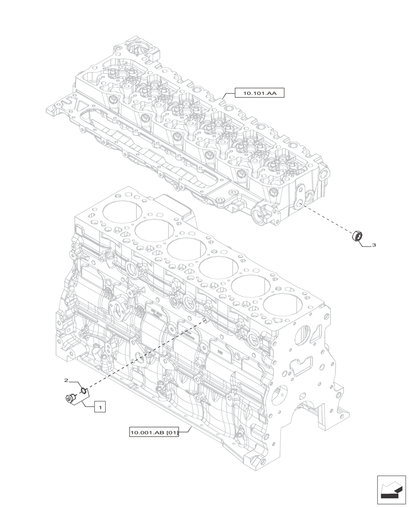 Схема запчастей Case IH F4HFP613A H001 - (10.101.AD[03]) - EXPANSION PLUG (10) - ENGINE