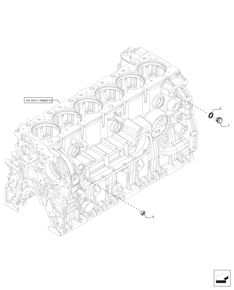 Схема запчастей Case IH F2CFP613A H001 - (10.101.AD[06]) - EXPANSION PLUG (10) - ENGINE