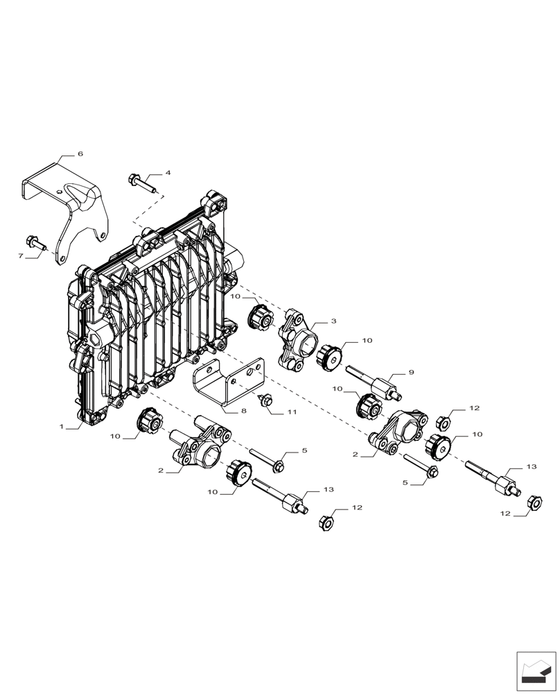 Схема запчастей Case IH F2CFP613A H001 - (55.015.AA) - ELECTRONIC CONTROL UNIT (55) - ELECTRICAL SYSTEMS