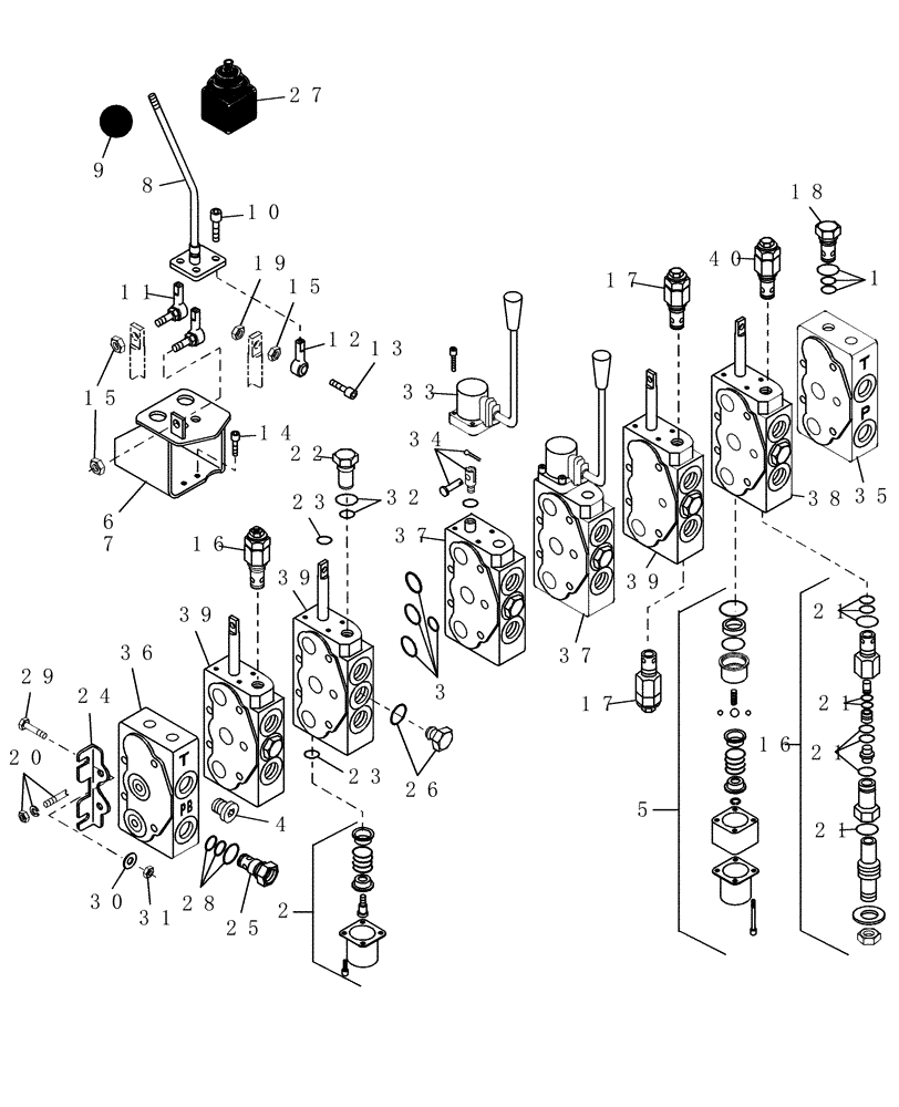 Схема запчастей Case IH 758C - (12) - CONTROL VALVE, SML48217 - 758C 