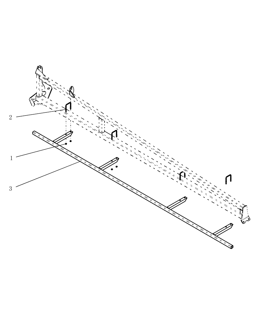 Схема запчастей Case IH SRX160 - (E.10.C[15]) - SUSPENDED BOOM - BREAKAWAY BUMPER BAR ASSEMBLY E - Body and Structure