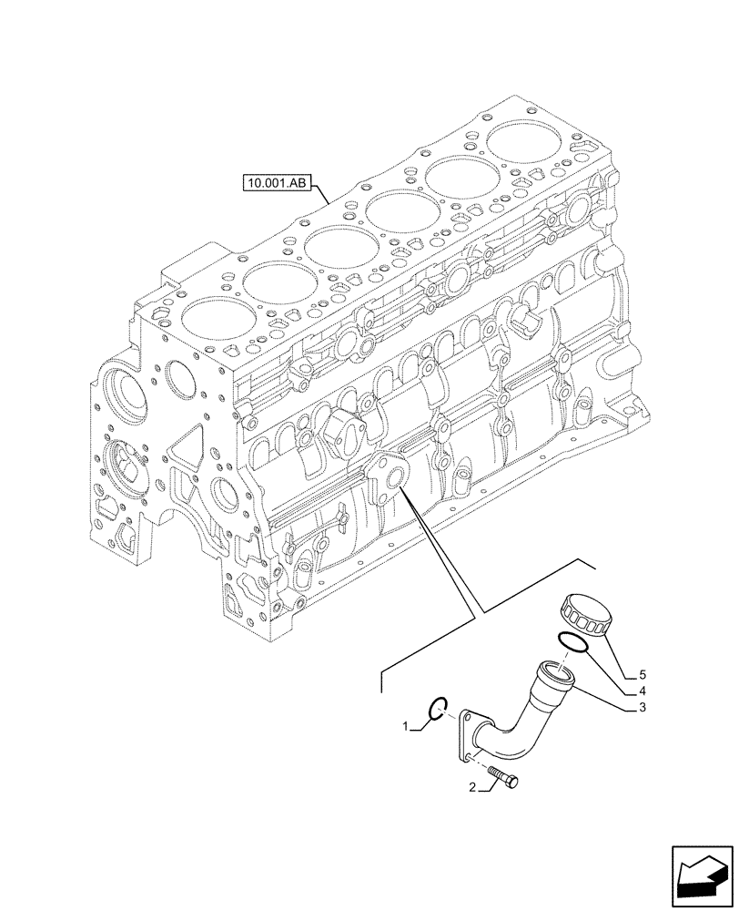 Схема запчастей Case IH F3HFE613H B007 - (10.304.AJ) - OIL, FILLER (10) - ENGINE