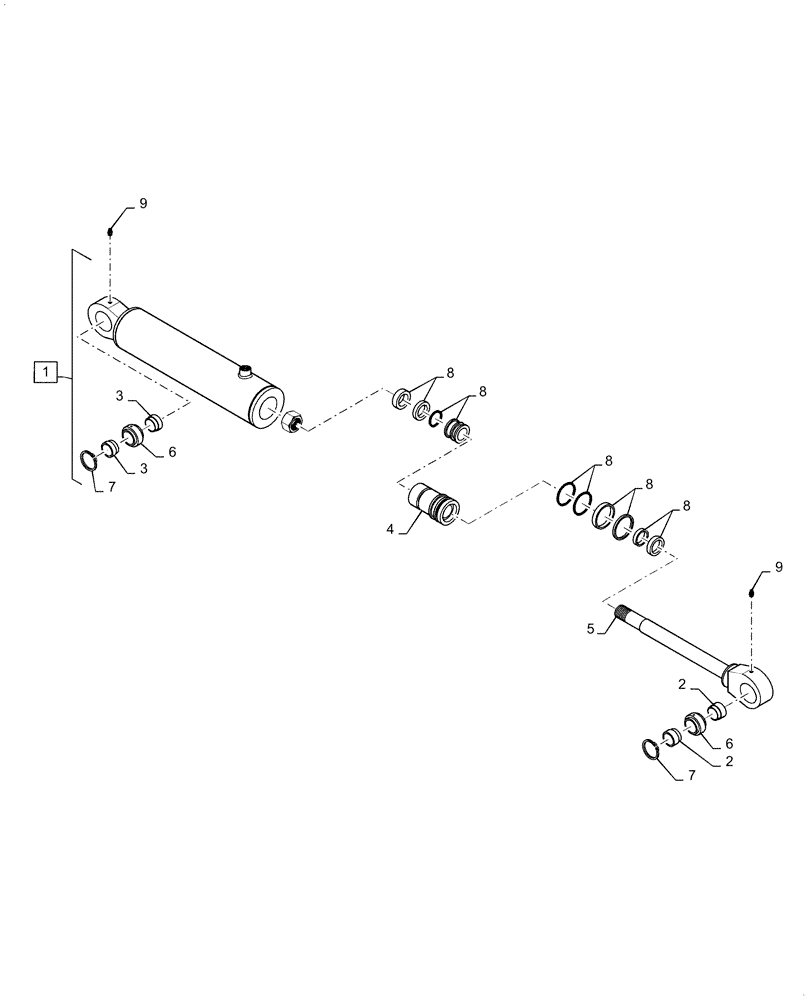 Схема запчастей Case IH PATRIOT 2250 - (35.911.AB[01]) - INNER BOOM FOLD CYLINDER (35) - HYDRAULIC SYSTEMS