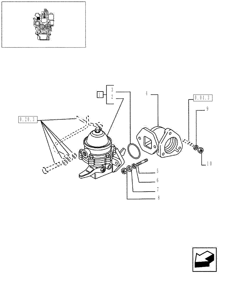 Схема запчастей Case IH JX95 - (0.20.1/02) - VAR - 747, 391102 - TTF ENGINE TIER 2 - FUEL PUMP (01) - ENGINE