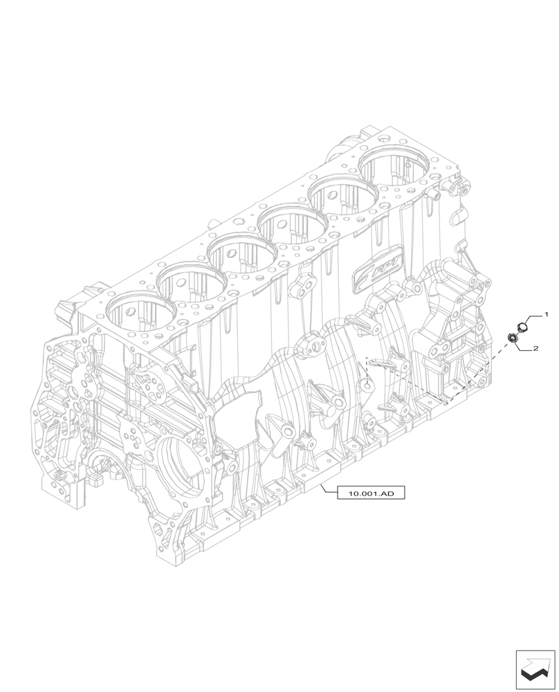 Схема запчастей Case IH F2CFP613A H001 - (55.000.AA[02]) - SENSOR (55) - ELECTRICAL SYSTEMS