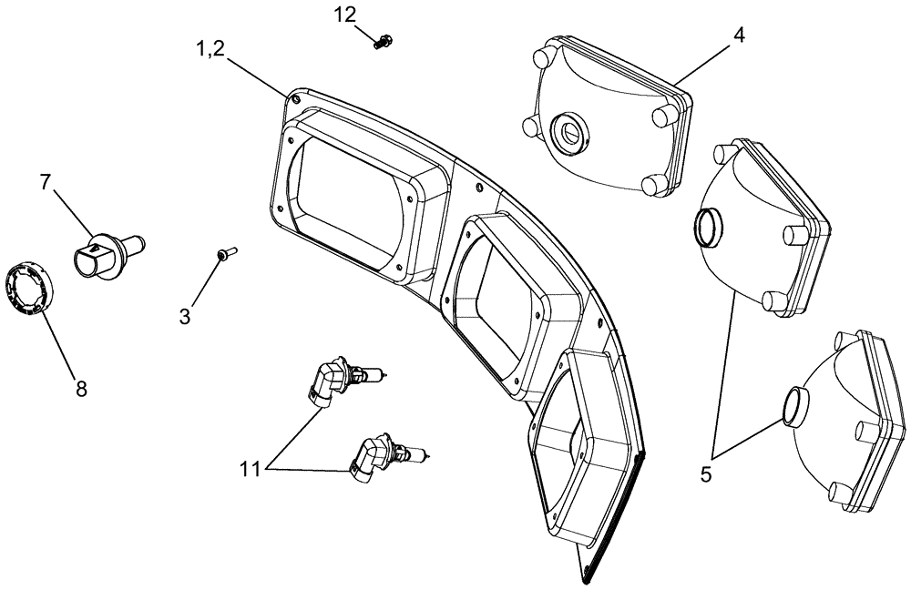 Схема запчастей Case IH 2388 - (04-29) - LAMP ASSY - DRIVE AND FLOOD - HALOGEN (06) - ELECTRICAL