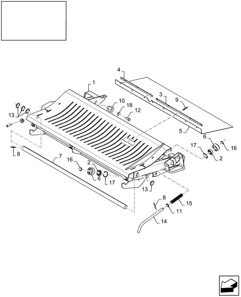 Схема запчастей Case IH LB433R - (18.87727122[01]) - DIA : KNIFE DRAWER KIT - KNIFE DRAWER FOR 33 KNIVES (18) - ACCESSORIES