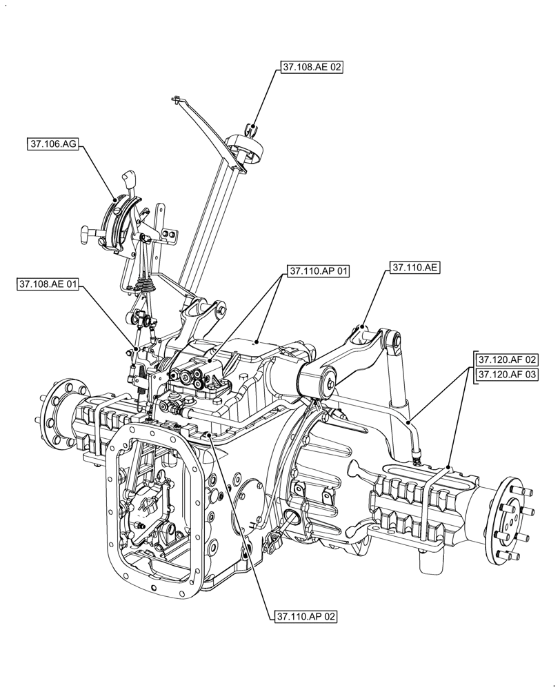 Схема запчастей Case IH FARMALL 140A - (37.000.00[02]) - PICTORIAL INDEX - HITCHES, DRAWBARS AND IMPLEMENT COUPLINGS (37) - HITCHES, DRAWBARS & IMPLEMENT COUPLINGS