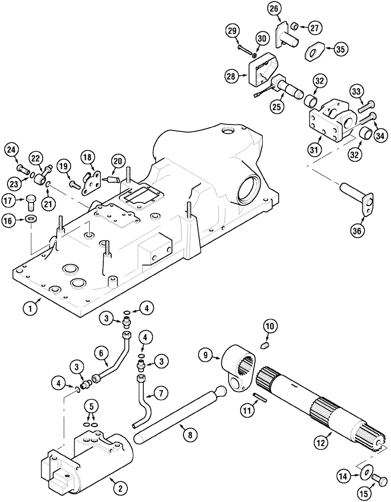 Схема запчастей Case IH CX100 - (08-14) - DRAFT CONTROL (08) - HYDRAULICS