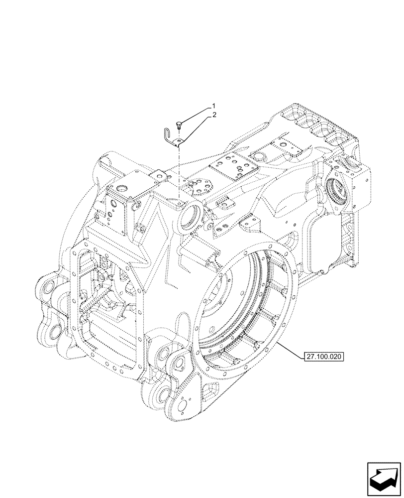 Схема запчастей Case IH OPTUM 300 CVT - (37.106.060) - VAR - 758113 - AUTOMATIC PICK-UP HITCH, BRACKET, W/ ANTILOCK BRAKING SYSTEM (ABS) (37) - HITCHES, DRAWBARS & IMPLEMENT COUPLINGS